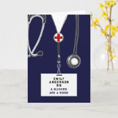 Carte Creative Nursing School Graduation (Fleur jaune)