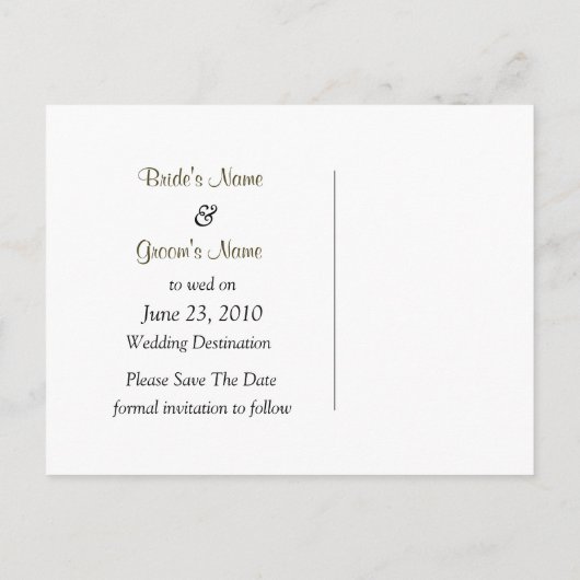 Carte Créative Save The Date (Dos)