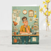 Carte Creative Writer in Busy Office (Fleur jaune)