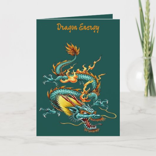 Carte Créature mythique Dragon de feu ambitieux chinois (Devant)