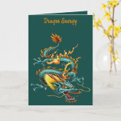 Carte Créature mythique Dragon de feu ambitieux chinois (Fleur jaune)
