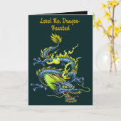 Carte Créature mythique du dragon de printemps vert et b (Fleur jaune)