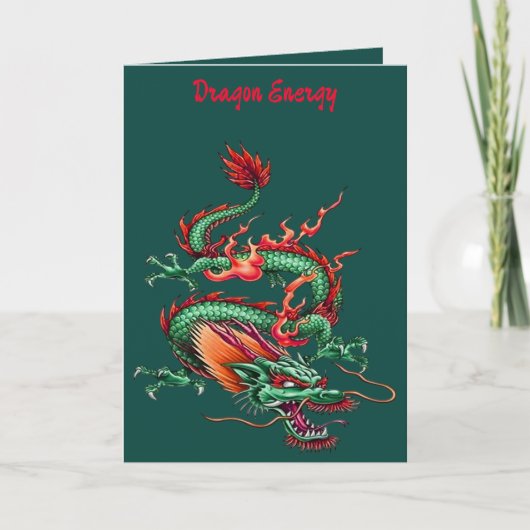 Carte Créature mythique du dragon vert de l'Est chinois (Devant)