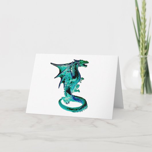 Carte Créature Mythique Magique Dragon Bleu de Mer (Devant)