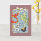 Carte Créatures Magiques Graphique Vintage (Fleur jaune)