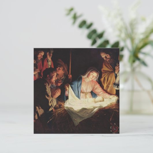 Carte Crèche de Noël (Debout devant)