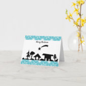 Carte crèche de Noël (Fleur jaune)