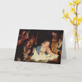 Carte Crèche de Noël (Fleur jaune)