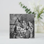 Carte Crèche de Noël illustrée (Debout devant)