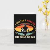 Carte Créé Un Monstre Qu'Elle M'Appelle Papa Fête des pè (Fleur jaune)