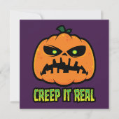 Carte Creep It Real Grumpy Halloween Pumpkin (Devant)