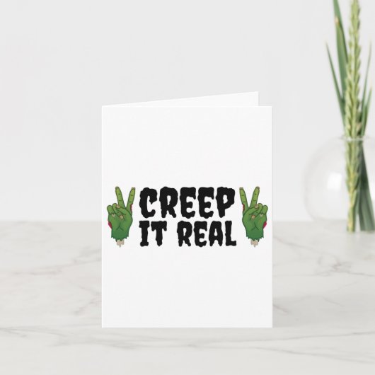 Carte Creep It Real Zombie main Zombie Halloween Zombie (Devant)