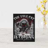 Carte Creepmas Le Chat De Yule Arrive Prends Garde Au Jo (Fleur jaune)
