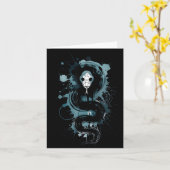 Carte Creepy Cute Goth Snake Horror Snake Sketch Alt Nge (Fleur jaune)