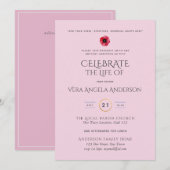 Carte Créer l'Invitation funéraire commémoratif de la vi (Devant / Derrière)