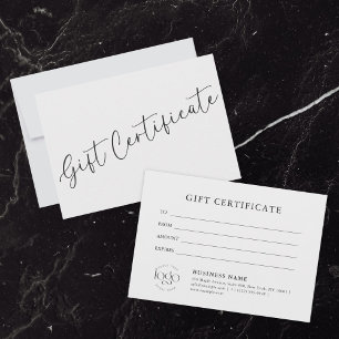 Carte Créer un certificat-cadeau Carte-cadeau d'entrep