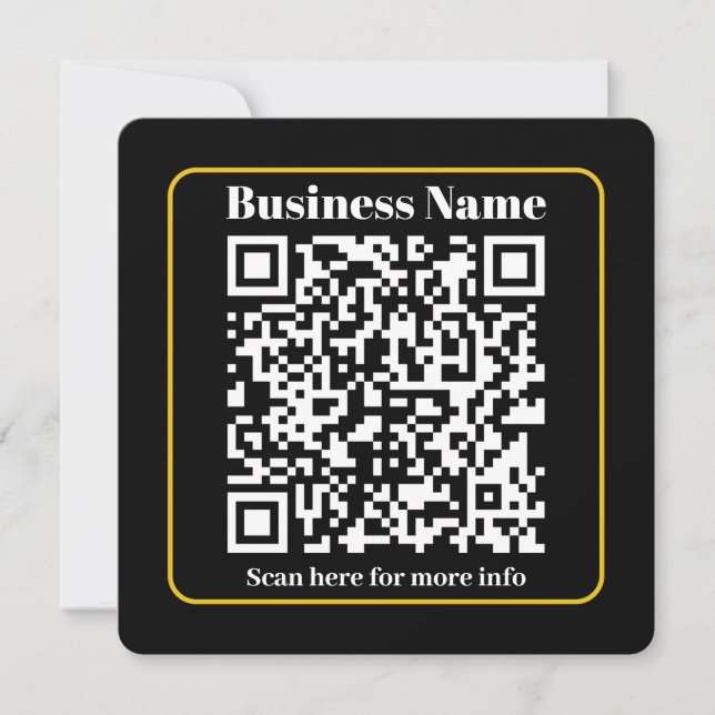Carte Créer un code QR d'entreprise scannable instantané (Devant)
