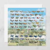 Carte créer votre propre caricature d'avion (Devant / Derrière)