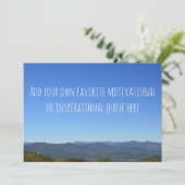 Carte Créer votre propre message Pittoresque Mountain Ho (Debout devant)