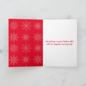 Carte Créer votre propre nom Red Christmas Card (Intérieur)