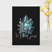 Carte Créez vos propres cristaux bleus (Fleur jaune)