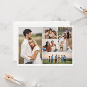 Carte Créez votre propre 5 photo Collage de voeux (Devant/Arrière en situation)