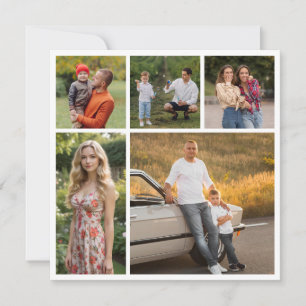Carte Créez votre propre 5 photo Collage de voeux