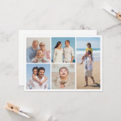 Carte Créez votre propre 5 photo Collage de voeux (Devant/Arrière en situation)