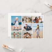 Carte Créez votre propre 7 photo Collage de voeux (Devant/Arrière en situation)