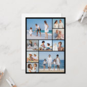 Carte Créez votre propre 9 photo Collage de voeux (Devant/Arrière en situation)
