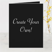 Carte Créez votre propre Black Large (Fleur jaune)