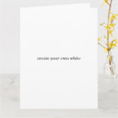 Carte créez votre propre blanc (Fleur jaune)