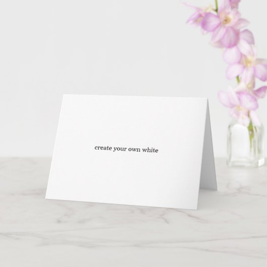 Carte créez votre propre blanc  (Orchidée)