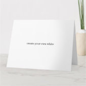 Carte créez votre propre blanc (Devant)