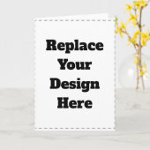 Carte Créez votre propre blanc  (Fleur jaune)