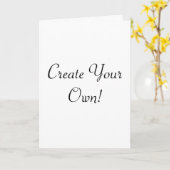 Carte Créez votre propre blanc (Fleur jaune)