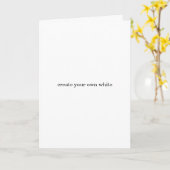 Carte créez votre propre blanc  (Fleur jaune)