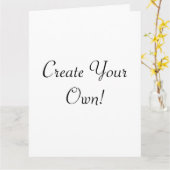 Carte Créez votre propre blanc grand (Fleur jaune)