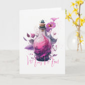 Carte Créez Votre Propre Bouteille De Potion Florale (Fleur jaune)