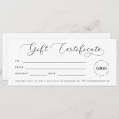 Carte Créez votre propre certificat-cadeau avec logo per (Devant / Derrière)