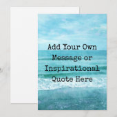 Carte Créez Votre Propre Citation Inspirante Motivationn (Devant / Derrière)