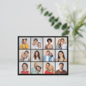 Carte Créez Votre Propre Collage de 12 Photos (Debout devant)