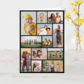 Carte Créez Votre Propre Collage de 12 Photos (Fleur jaune)