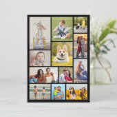 Carte Créez Votre Propre Collage De 12 Photos (Debout devant)