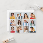 Carte Créez votre propre collage de 12 photos (Devant/Arrière en situation)