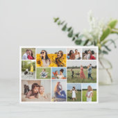 Carte Créez Votre Propre Collage de 12 Photos (Debout devant)