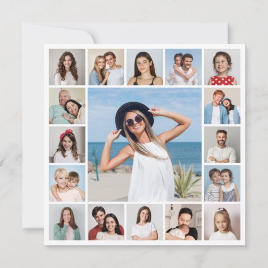 Carte Créez Votre Propre Collage de 17 Photos (Devant)