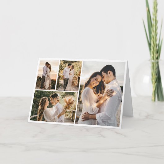 Carte Créez votre propre collage de 4 photos (Devant)