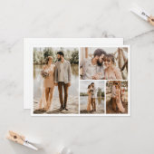 Carte Créez votre propre collage de 4 photos (Devant/Arrière en situation)
