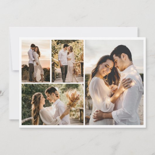 Carte Créez votre propre collage de 4 photos (Devant)